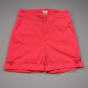 Helly Hansen Coral Pink Cuffed‎ High Waist Outdoor Hiking Shorts Womens XS